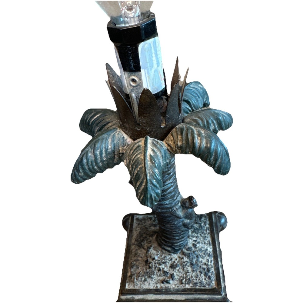 VTG Monkey Palm Tree Table Lamp Tropical Jungle Decor Hollywood Regency Art Deco - Picture 5 of 7